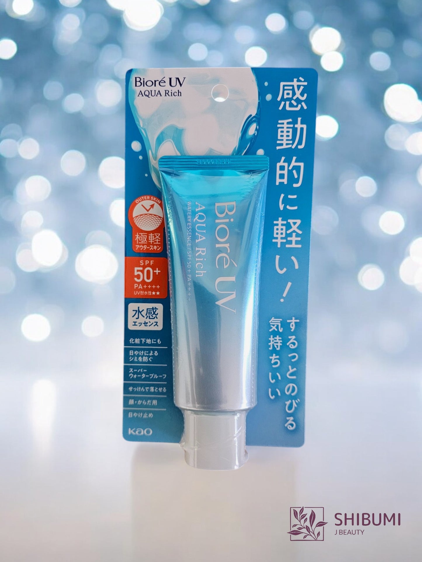 Biore UV Aqua Rich Protector Solar Esencia Acuosa SPF50+ - Shibumi