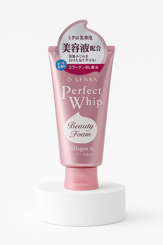 SENKA Perfect Whip Espuma Facial Japonesa - Colágeno Hidratante - Shibumi