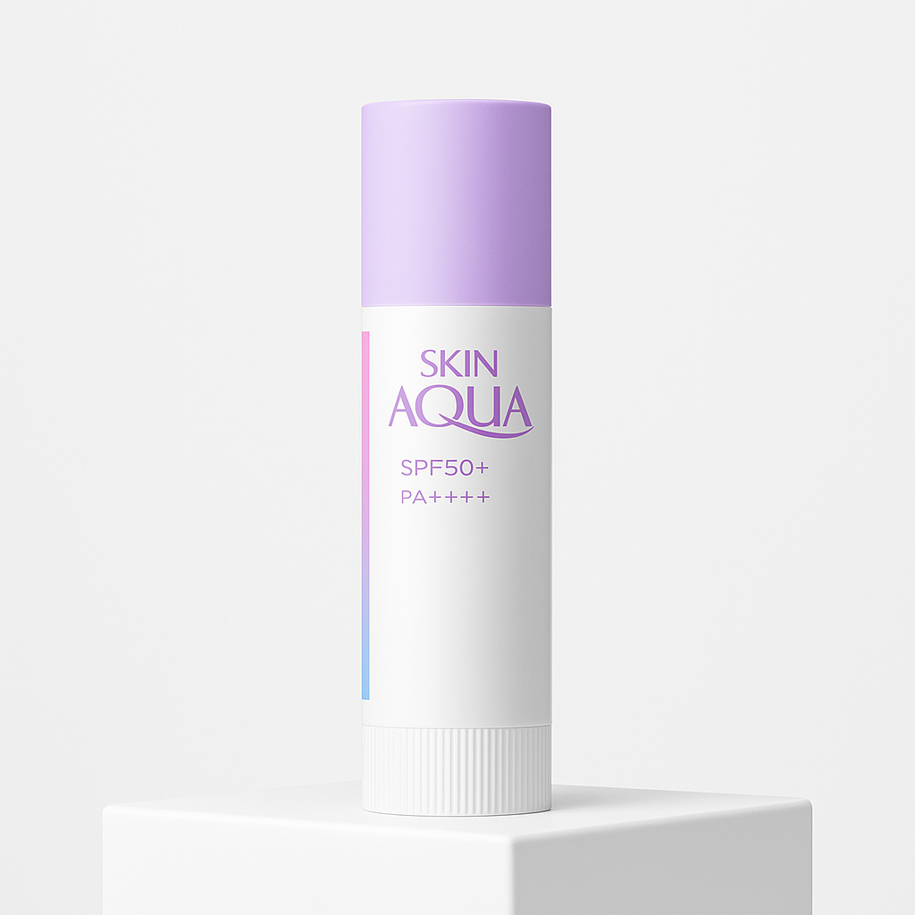 Skin Aqua Protector Solar en Barra con Efecto Iluminador Lavanda – 4.3g - Shibumi